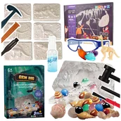 Zabawki interaktywne dla dzieci - ZESTAW ARCHEOLOGICZNY KOPALNIA KRYSZTAŁÓW + SKAMIENIAŁOŚCI DINOZAURÓW Z777Z - miniaturka - grafika 1