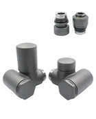 Zawory i kraniki - Zawór regulacyjny do grzałki Integra lewy GZ1/2 grafit strukturalny - miniaturka - grafika 1