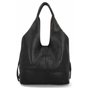 Torebki damskie - Torebka Shopper Bag XL z Kosmetyczką firmy Herisson 19C323 Czarna - miniaturka - grafika 1