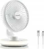 Gadżety USB - Wentylator USB InnovaGoods InnovaGoods Rechargeable Desk Fan with LED FanLed - miniaturka - grafika 1