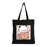 Torby i wózki na zakupy - Eko Torba na ramię Zakupy Shopper Torebka Bawełniana BUBU LOVES DUDU #2 - miniaturka - grafika 1