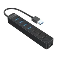 Złącza, przejściówki, adaptery - Hub rozdzielacz TWU32-4A USB-A - USB-A USB-C 5V/3A - czarny ORICO - miniaturka - grafika 1