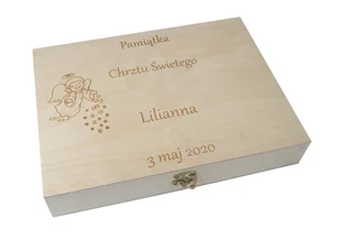 PUDEŁKO DREWNIANE 29x20x7 Z GRAWEREM szkatułka na biżuterię ozdoby pamiątki - Pudełka i szkatułki PUDEŁKO DREWNIANE 29x20x7 Z GRAWEREM szkatułka na biżuterię ozdoby pamiątki - Pudełka i szkatułki - miniaturka - grafika 1