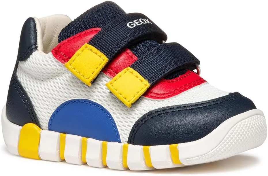 Geox buty dziecięce Iupidoo Boy oddychające biało-granatowe 22