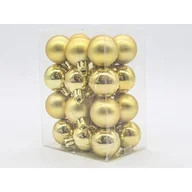 Bombki - Bombka plastikowa 3 cm 24 sztuki złoty - miniaturka - grafika 1