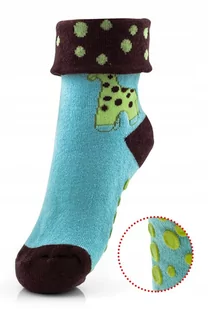 Ciepłe skarpetki dziecięce antypoślizgowe z bawełny frotki r. 33/36 - wzory - Moda i Uroda OUTLET - miniaturka - grafika 1