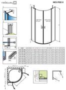 Kabiny prysznicowe - Radaway Nes PDD II 90x100 10030090-01-01L/10030100-01-01R - miniaturka - grafika 1