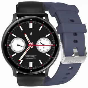 Gravity GT1-1 PRO BK/BK/BU Czarny - Smartwatch - miniaturka - grafika 1