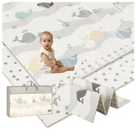 Maty edukacyjne - MATA EDUKACYJNA PIANKOWA DWUSTRONNA SKŁADANA MATA DLA DZIECI DUŻA 180X200CM LORELLI - miniaturka - grafika 1