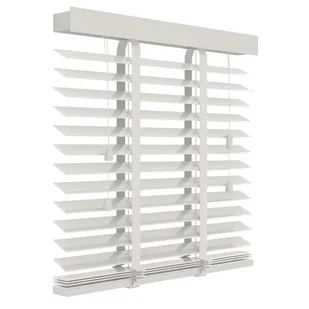 Żaluzja drewniana 100 x 220 cm biała 50 mm - Żaluzje Żaluzja drewniana 100 x 220 cm biała 50 mm - Żaluzje - miniaturka - grafika 1