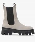 Botki damskie - S.Oliver Botki Skórzane Wsuwane Szare 41 Ż2F - miniaturka - grafika 1