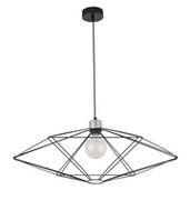 Lampy sufitowe - Vario L lampa wisząca 1-punktowa czarna/srebrna 40554 - miniaturka - grafika 1