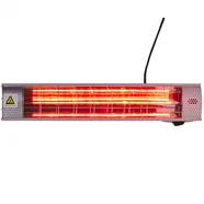 Elektryczny Promiennik Ścienny Halogenowy 2000 W Srebrny Bromo