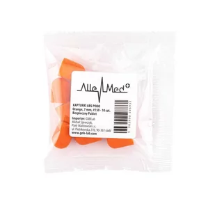 Allemed Kapturki do pedicure 7 mm gradacja 150 10 szt ABS Podo AlleMed Pomarańczowy Orange - Frezarki do paznokci - miniaturka - grafika 1
