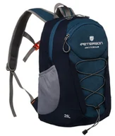 Plecaki - Turystyczny plecak Peterson sportowy trekkingowy górski lekki z gwizdkiem ratunkowym, granatowy - miniaturka - grafika 1