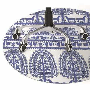 Podkładka pod krzesło obrotowe Papier kurpiowy fi100 cm - Podnóżki, podpórki, podkładki - miniaturka - grafika 1