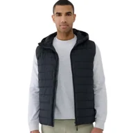 Kamizelki męskie - Męski Bezrękawnik Puchowy Pikowany 4F Ocieplany Z Impregnacją Z Kapturem M - miniaturka - grafika 1