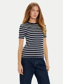 Bluzki damskie - Tommy Hilfiger Bluzka WW0WW43918 Granatowy Slim Fit - miniaturka - grafika 1