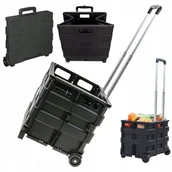 Torby i wózki na zakupy - SKŁADANY WÓZEK SKRZYNKA SKRZYNIA KOSZYK NA KÓŁKACH DO AUTA NA ZAKUPY - miniaturka - grafika 1