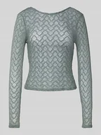 Bluzki damskie - Bluzka z długim rękawem o kroju slim fit z mieszanki bawełny model ‘ANGILA’ - miniaturka - grafika 1