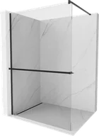 Ścianki i drzwi prysznicowe - Mexen Kioto+ ścianka prysznicowa z półką Walk-in 75 x 200 cm, transparent, czarna - 800-075-121-70-00 - miniaturka - grafika 1