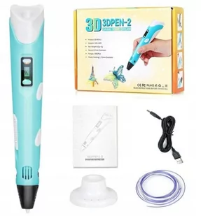 Długopis Drukarka 3D Pen Zestaw + Wkłady 9 Metrów Niebieski - Drukarki 3D - miniaturka - grafika 1