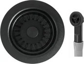 Syfony - Odpływ i przelew z ABS, czarny - miniaturka - grafika 1