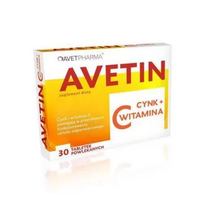 Avet Pharma Avetin Cynk + Witamina C 30 tabletek 3701041