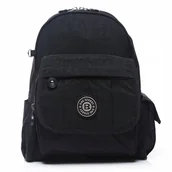 Plecaki - Mały Plecak Damski Lekki z Materiału na Urlop Czarny 10L Bag Street - miniaturka - grafika 1