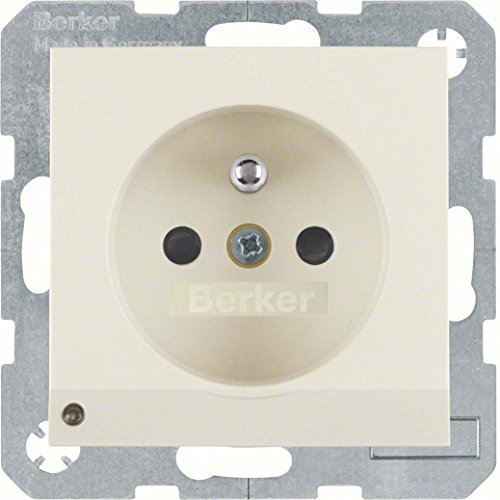 Hager Polo Gniazdo pojedyncze z/u LED krem połysk S.1 6765108982 6765108982