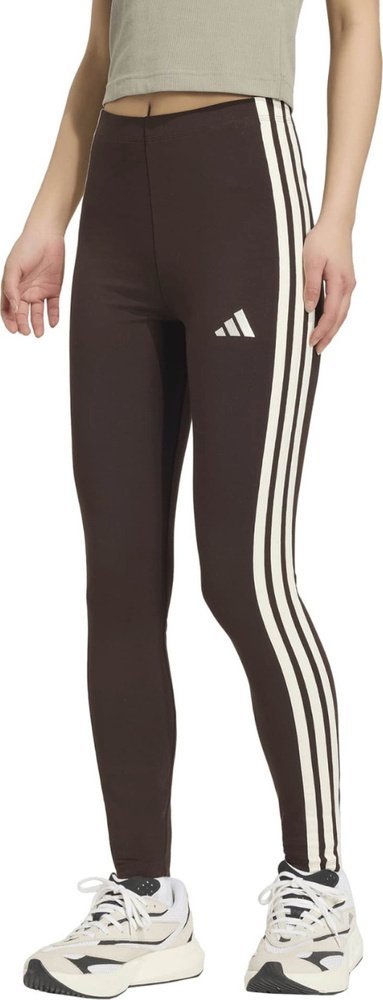 Adidas Legginsy damskie adidas Essentials 3-Stripes brązowe KS6286 XS