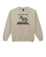 Bluzy damskie - Bluza bez kaptura Śmieszna Zebra Czarny Humor Pasy Żart Beżowy L - miniaturka - grafika 1