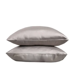 HOMLA Zestaw dwóch poszewek BAMSA bambusowych szarych 2*70x80 cm - Poszewki na poduszki HOMLA Zestaw dwóch poszewek BAMSA bambusowych szarych 2*70x80 cm - Poszewki na poduszki - miniaturka - grafika 1