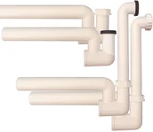 Syfony - HL Syfon do kondensatu DN40 poziomy z podłączeniem 5/4" lub fi12-18mm w pionie lub poziomie z blokadą zapachów i czyszczakiem - miniaturka - grafika 1