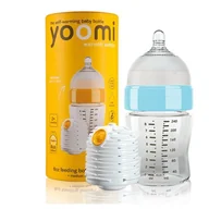 Butelki dla niemowląt - Yoomi Butelka Antykolkowa 240 ml ze Smoczkiem i Podgrzewaczem Jasnoniebieska 5060233561766 - miniaturka - grafika 1