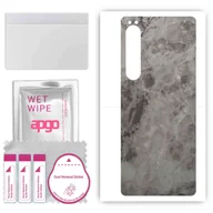 Szkła hartowane na telefon - Folia naklejka skórka strukturalna na TYŁ do Sony Xperia 10 IV SO-52C -  Marmur Czarny - apgo SKINS - miniaturka - grafika 1