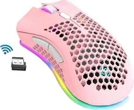Myszki - K-snake BEZPRZEWODOWA MYSZ RGB LEKKA GAMINGOWA DLA GRACZY - BM600 - PINK 10925554451 - miniaturka - grafika 1