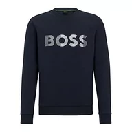 Bluzy męskie - BOSS bluza męska, Dark Blue402., L - miniaturka - grafika 1