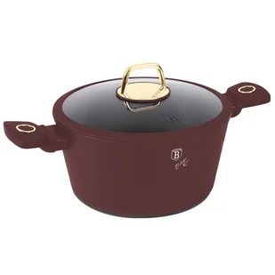 GARNEK TYTANOWY Z POKRYWĄ 24cm BERLINGER HAUS BH-8041 LEONARDO - Garnki - miniaturka - grafika 1