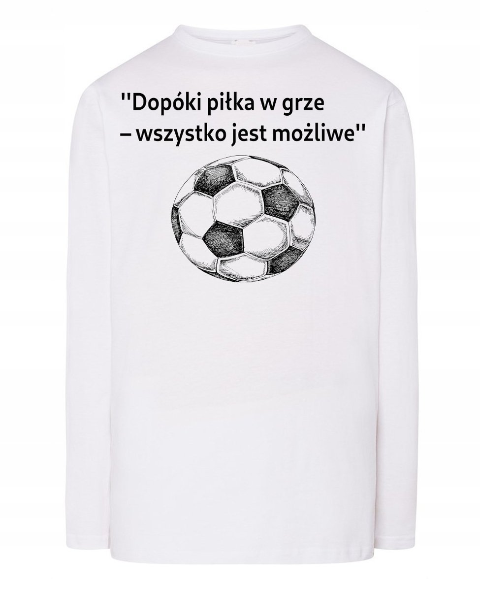 Longsleeve piłkarski nadruk piłka w grze Rozm.S