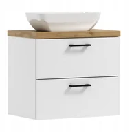 Szafki łazienkowe - Szafka łazienkowa wisząca Luna 50 z blatem i umywalką Producent - miniaturka - grafika 1