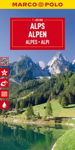 Alpy. Mapa drogowa. 1:650 000 - Mapy i plansze edukacyjne - miniaturka - grafika 1