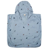 Okrycia kąpielowe dla dzieci - Petu Petu ponczo kąpielowe z kapturem muślin DINO 1-2 lata - miniaturka - grafika 1