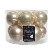 Bombki - Bombka szklana emalia/mat perłowa 6 cm 10 sztuk - miniaturka - grafika 1