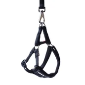 Szelki dla psów - Happet Szelki Soft Style czarne odblaskowe XL 2.5cm - miniaturka - grafika 1