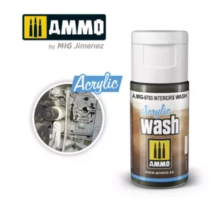 Ammo: Acrylic Wash - Interiors Wash 15 ml - Akcesoria i części modelarskie - miniaturka - grafika 1