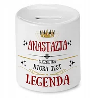 Skarbonki - Skarbonka Dla Anastazji na Urodziny na Prezent z Nadrukiem ze Zdjęciem + Opakowanie na prezent (wzór 01) - miniaturka - grafika 1