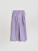 Spodnie i spodenki dla dziewczynek - Reserved - Spodnie z kokardkami - lawendowy - miniaturka - grafika 1