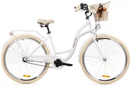 Rowery - Goetze, Rower Miejski Style 28" 3 Biegi Biało Kremowy, Kosz - miniaturka - grafika 1