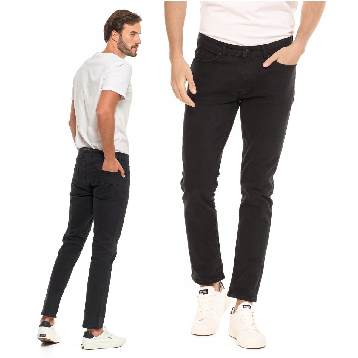 Jeansy Spodnie Klasyczne Męskie Długie Czarne Proste Wygodne MORAJ r. 32